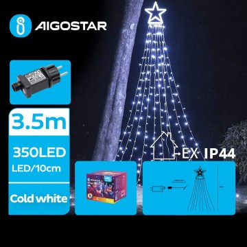 Aigostar - LED Zunanja božična dekoracija LED/6W/230V 3,5m IP44 hladno bela
