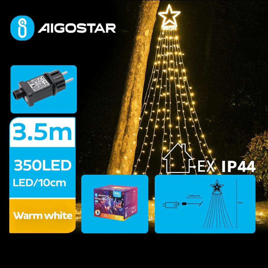 Aigostar - LED Zunanja božična dekoracija LED/6W/230V 3,5m IP44 topla bela