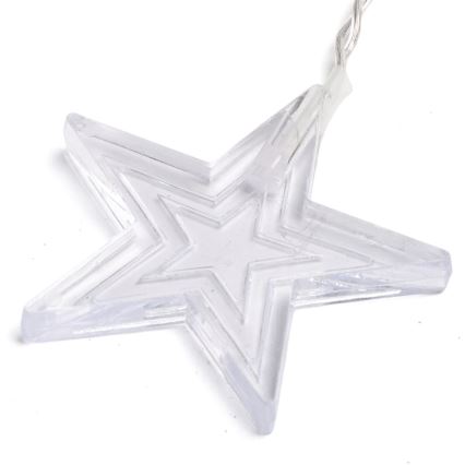 Aigostar - LED zunanji božični niz 168 LED/8 funkcij 3x1,5m IP44 topla bela, zvezde