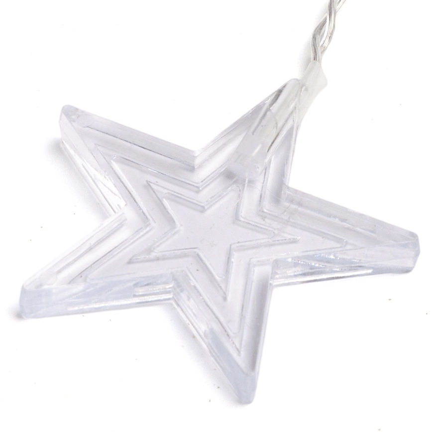 Aigostar - LED zunanji božični niz 168 LED/8 funkcij 3x1,5m IP44 topla bela, zvezde