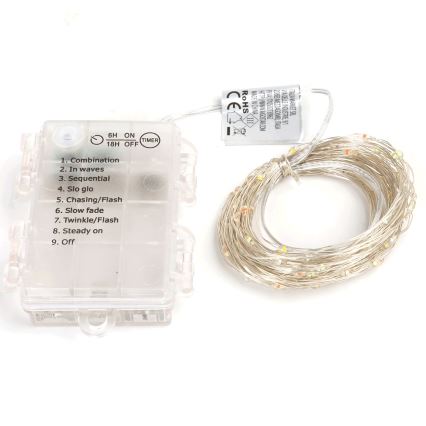 Aigostar - LED Zunanja božična veriga 100xLED/8 funkcij 10,3m IP44 multicolor