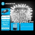 Aigostar - LED Zunanja božična veriga 100xLED/8 funkcij 13m IP44 hladno bela