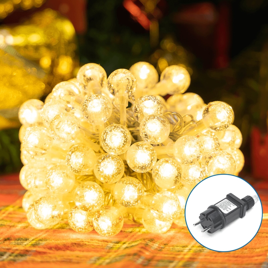 Aigostar - LED Zunanja božična veriga 100xLED/8 funkcij 13m IP44 topla bela
