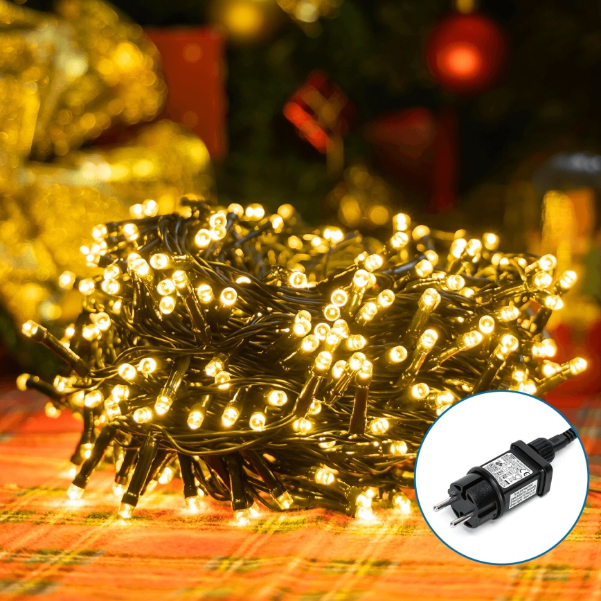 Aigostar - LED Zunanja božična veriga 200xLED/8 funkcij 13m IP44 topla bela