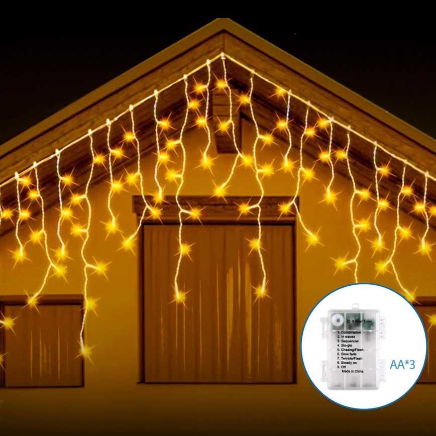 Aigostar - LED Zunanja božična veriga 200xLED/8 funkcij 13x0,6m IP44 topla bela