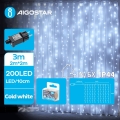 Aigostar - LED Zunanja božična veriga 200xLED/8 funkcij 5x2m IP44 hladno bela