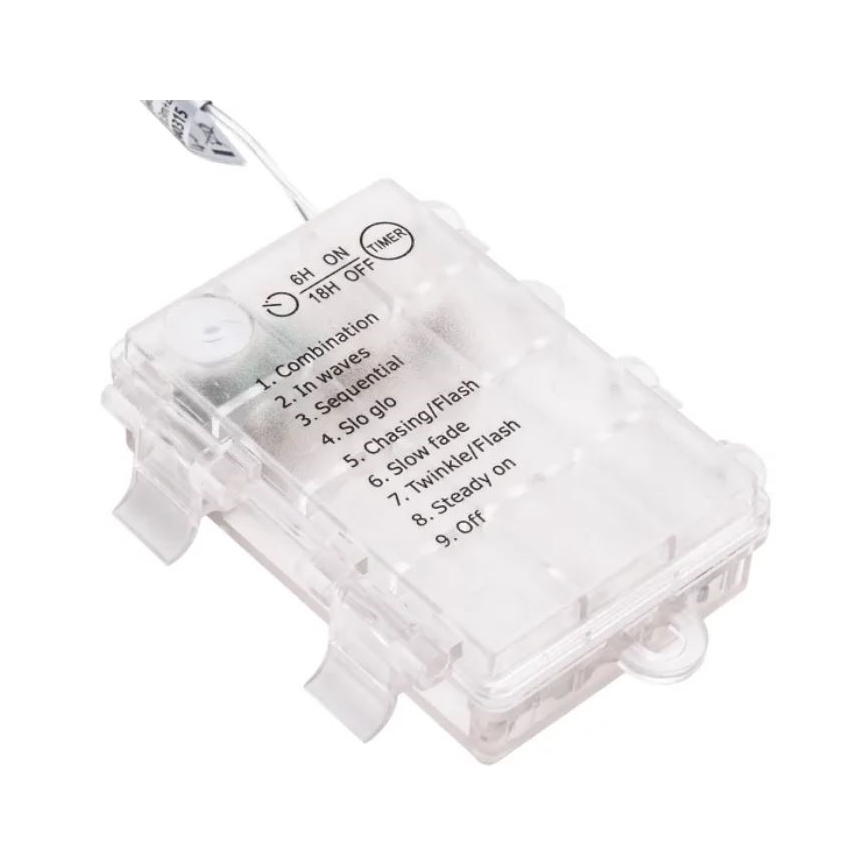 Aigostar-LED Zunanja božična veriga 25xLED/3xAA/8 funkcij 2,8 m IP44 topla bela