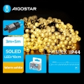 Aigostar - LED Zunanja božična veriga 50xLED/8 funkcij 8m IP44 topla bela