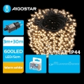 Aigostar - LED Zunanja božična veriga 600xLED/8 funkcij 33m IP44 topla bela