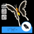 Aigostar - LED Zunanja dekoracija 558xLED/18W/230V 90 cm IP44 metulj/hladna bela