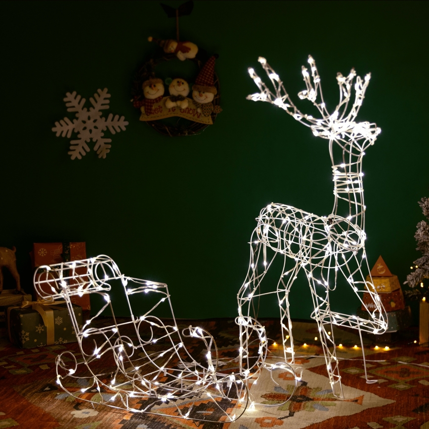 Aigostar - Zunanja LED dekoracija LED/3,6W/31/230V 2700K 90/45cm IP44 sob z sankami