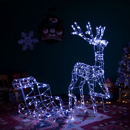 Aigostar - Zunanja LED dekoracija LED/3,6W/31/230V 6500K 90/45cm IP44 sob s sankami