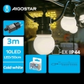 Aigostar - LED zunanja dekorativna veriga 10xLED/3m IP44 hladna bela