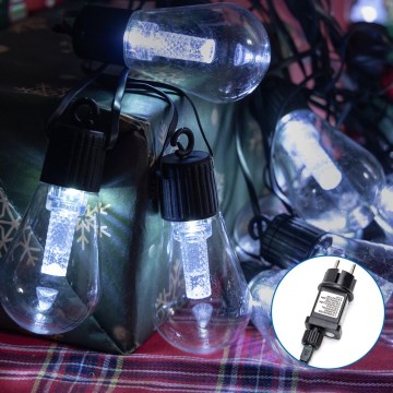 Aigostar - LED Zunanja dekorativna veriga 10xLED/8m IP44 hladno bela