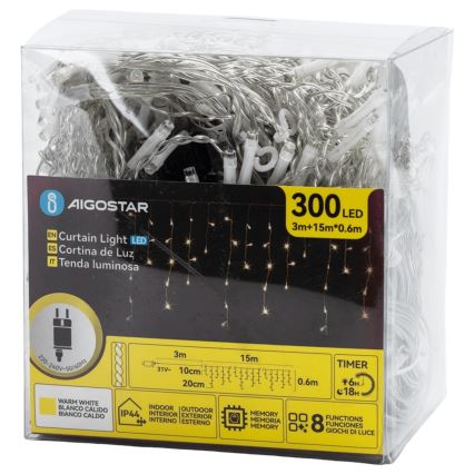 Aigostar - LED Zunanja dekorativna veriga 75xLED/6W/230V 15x0,6m IP44 topla bela