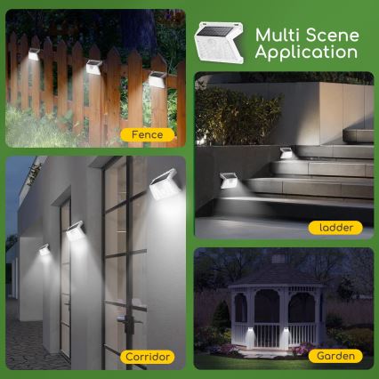 Aigostar - LED Zunanja solarna svetilka s senzorjem LED/1,48W/3,7V IP65 1200 mAh
