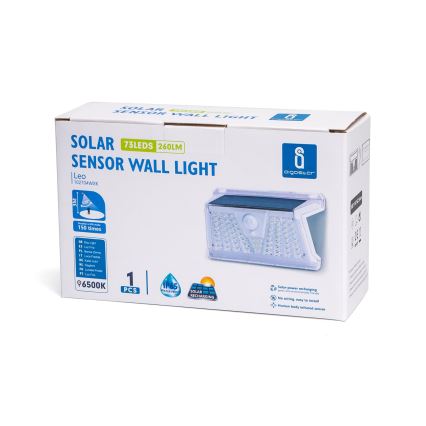 Aigostar - LED Zunanja solarna svetilka s senzorjem LED/2,4W/5V IP65