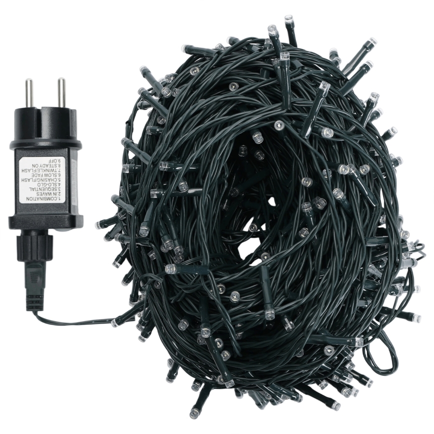 Aigostar - LED zunanja svetlobna veriga 500 LED/8 funkcij, 53 m, IP44, hladna bela