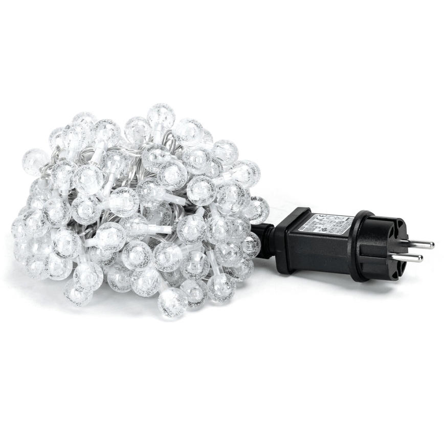 Aigostar - LED zunanja veriga 50xLED/8 načinov 8m IP44 hladna bela