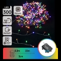 Aigostar -LED zunanje božične lučke 300xLED/8 funkcij 3xAA 15,3 m IP44 večbarvne
