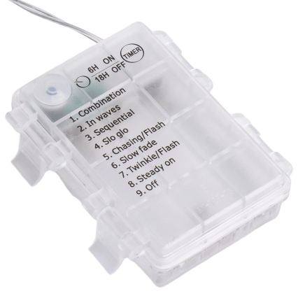 Aigostar - LED zunanji božični niz 300xLED/8 funkcij 3xAA 18x0,4m IP44 večbarven