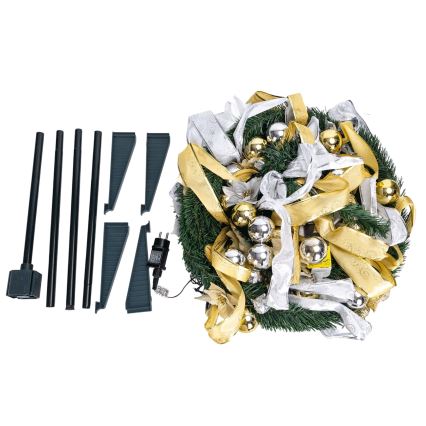 Aigostar - LED zunanji božični bor 150xLED 1,8m IP44 bela/zlata hladna bela