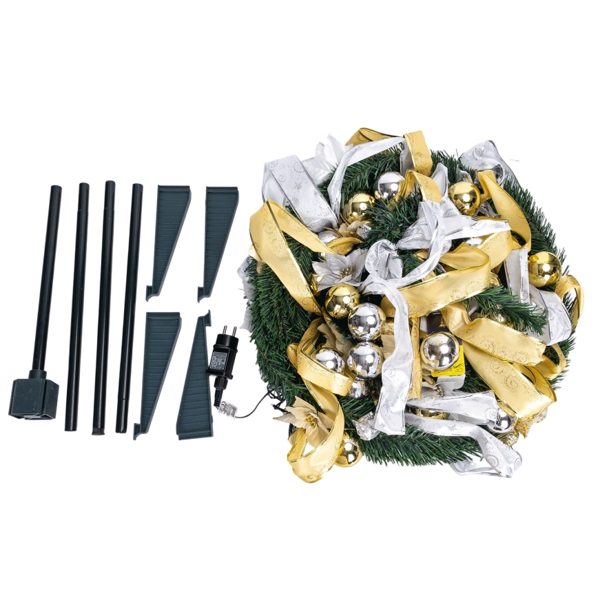 Aigostar - LED zunanji božični bor 150xLED 1,8m IP44 bela/zlata hladna bela