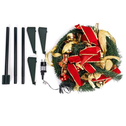 Aigostar - LED zunanje božično drevo 80xLED 1,2 m IP44 rdeča, hladna bela