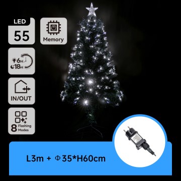 Aigostar - LED Zunanje božično drevo LED/3,6W/230V 60 cm IP44 hladna bela