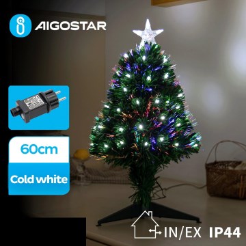 Aigostar - LED Zunanje božično drevo LED/3,6W/230V 60 cm IP44 hladno bela