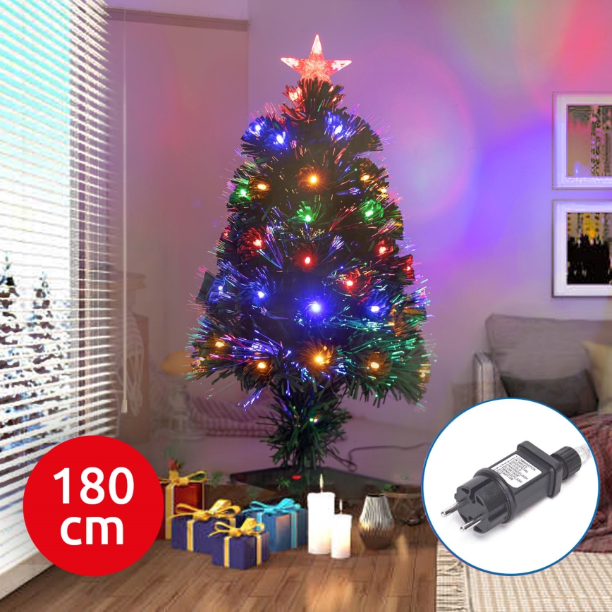 Aigostar - LED Zunanje božično drevo LED/6W/230V 180 cm IP44 multicolor