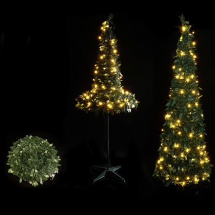 Aigostar - LED zunanje božično drevesce 80xLED 1,2m IP44 zeleno topla bela