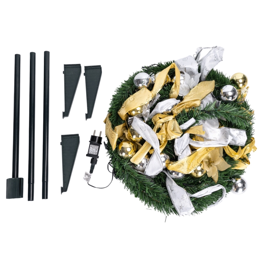 Aigostar - LED zunanja božična jelka 100xLED 1,5m IP44 bela/zlata topla bela