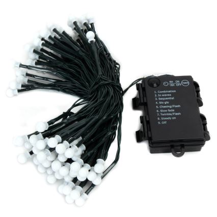 Aigostar - LED zunanji božični niz 100xLED/8 funkcij 3xAA 10,3m IP44 topla bela