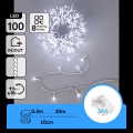 Aigostar - LED zunanji božični niz 100xLED 10,3m IP44 hladno bela
