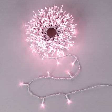Aigostar - LED zunanji božični niz 100xLED/8 funkcij 13m IP44 rožnata