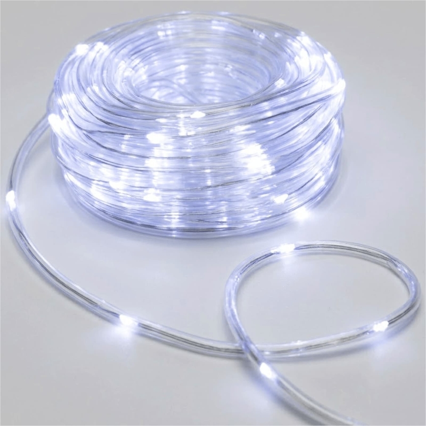 Aigostar - LED zunanji božični niz 100xLED/8 funkcij 3xAA 10,3m IP44 hladna bela