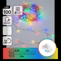 Aigostar - LED zunanji božični niz 100xLED/8 funkcij 3xAA 3,3m IP44 večbarvno