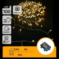 Aigostar - LED zunanji božični niz 100xLED/8 funkcij 3xAA 5,3 m IP44 topla bela