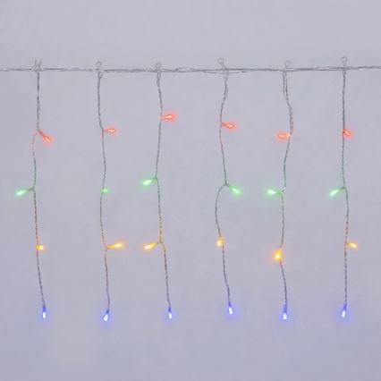 Aigostar-LED Zunanji božični niz 100xLED/8 funkcij 3xAA 8x0,4m IP44 večbarven