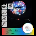 Aigostar - LED zunanji božični niz 100xLED/8 funkcij/3xAA10,3m IP44 večbarven