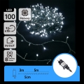 Aigostar - LED zunanji božični niz 100xLED/8 funkcij 8m IP44 hladna bela