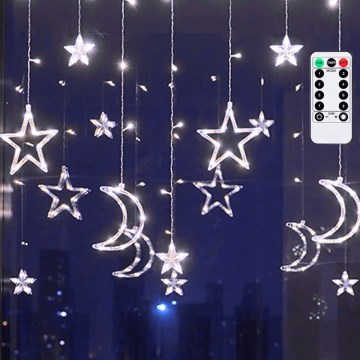 Aigostar - LED zunanji božični niz 120xLED/6W/230V/8 funkcij 3x0,6m IP44 hladna bela + daljinski upravljalnik
