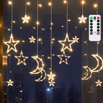 Aigostar - LED zunanji božični niz 120xLED/6W/230V/8 funkcij 3x0,6m IP44 topla bela + daljinski upravljalnik