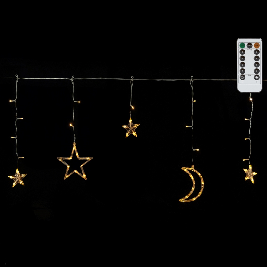 Aigostar - LED zunanji niz 120xLED/6W/230V/8 funkcij 3x0,6m IP44 topla bela + daljinski upravljalnik