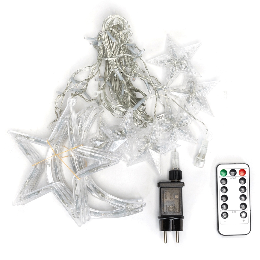 Aigostar - LED zunanji niz 120xLED/6W/230V/8 funkcij 3x0,6m IP44 topla bela + daljinski upravljalnik