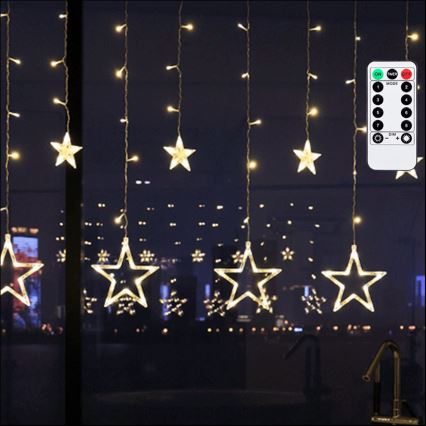 Aigostar - LED zunanji božični niz 120xLED/8 funkcij 3x0,6 m IP44 topla bela + daljinski upravljalnik