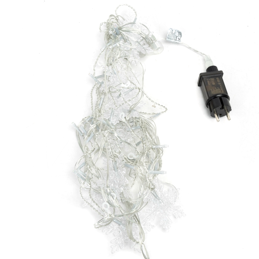 Aigostar - zunanji LED niz 120xLED/8 funkcij 3x0,7m IP44 hladna bela + z daljinskim upravljalnikom