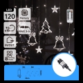 Aigostar - LED zunanji božični niz 120xLED/8 funkcij 3x0,6m IP44 hladna bela + daljinski upravljalnik