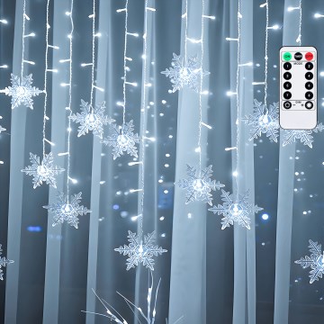 Aigostar - LED zunanji božični niz 120xLED/8 funkcij 3x0,7m IP44 hladna bela + daljinski upravljalnik